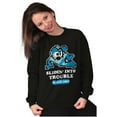 thumbnail image 4 of Mega Man Cartoon Slidin Into Trouble Unisex Plus Size Sweatshirt Brisco Brands 2X, 4 of 5