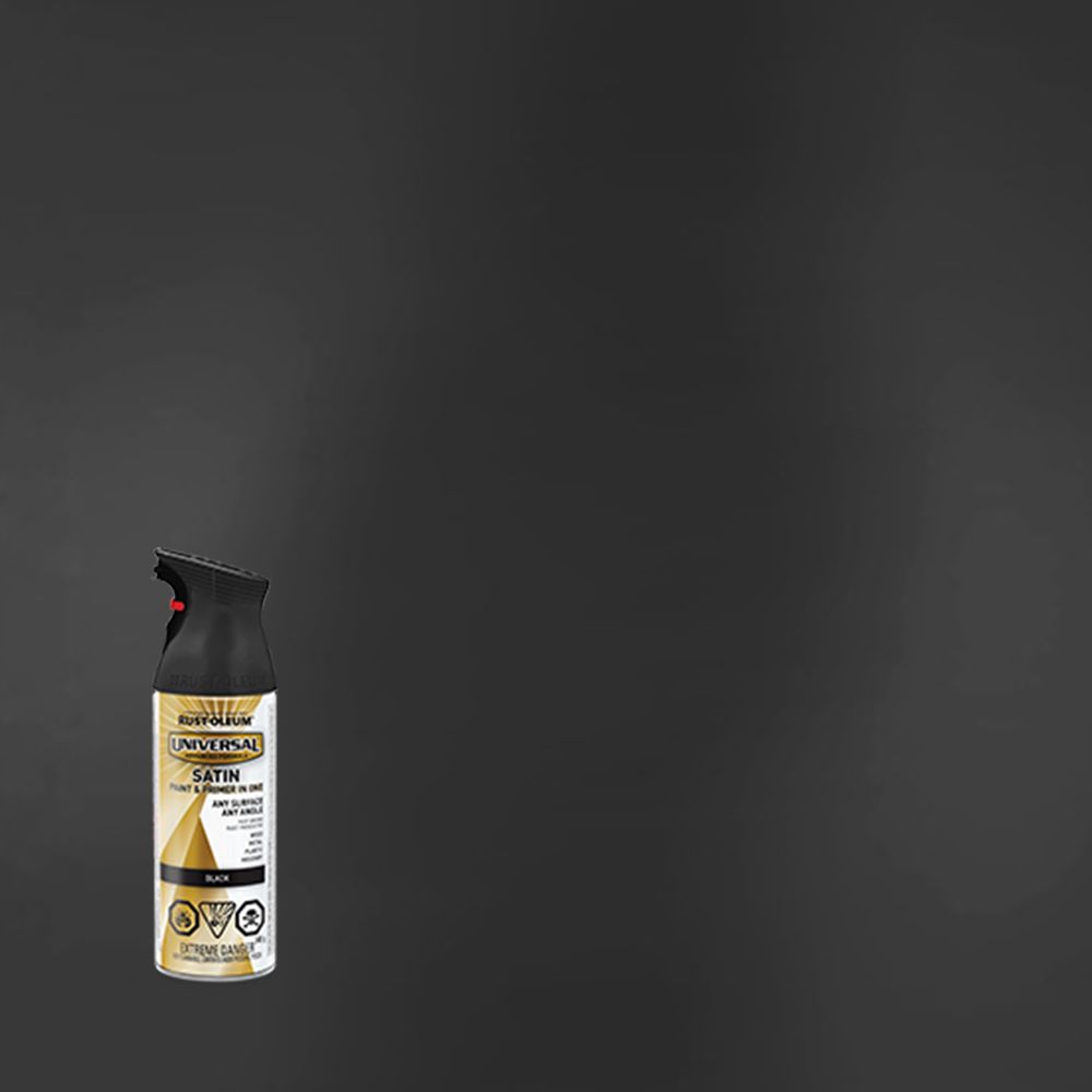 RustOleum Universal Spray Paint And Primer in One in Satin Black, 340