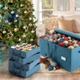 thumbnail image 5 of Hearth & Harbor Large Christmas Ornament Storage Box With Adjustable Dividers - Ornament Storage Container For 128 Holiday Ornaments or Decorations, 5 of 9