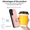 thumbnail image 3 of Allytechgroup Samsung Galaxy S21 FE Case with Cards Holder, Crossbody Shoulder Strap Ring Holder Kicsktand Bumper Shockproof Slim Fit Wallet Case Cover for Samsung Galaxy S21 FE, Rosegold, 3 of 6