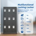thumbnail image 6 of Metal Lockers With Lock for Employees,Storage Locker Cabinet for Home Gym Office School Garage,Gray, 6 of 18