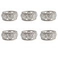 thumbnail image 1 of Design Imports CAMZ38990 Silver Jewels Napkin Ring Set - Set of 6, 1 of 1