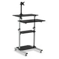 thumbnail image 2 of Mount-It! Height Adjustable Computer Work Station Cart with Monitor Mount, 2 of 4