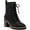 Black Bling, variant on INC Womens Black Glitter Cushioned Samira Round Toe Block Heel Lace-Up Booties 6.5 M