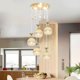 thumbnail image 4 of Candelabro de comedor de cristal de estilo europeo, candelabro Simple de tres cabezas para sala de estar, bar, escalera, pasillo, candelabro pequeño, 4 of 5
