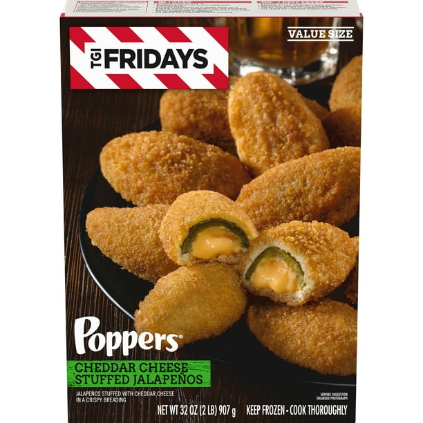 TGI Fridays Cheddar Cheese Stuffed Jalapeno Poppers Value Size, 32 oz
