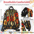 thumbnail image 4 of Herdesigns Boho Floral Large Backpack Set with Lunch Box Lightweight Water Resistant Travel Laptop Backpacks Casual Daypacks for Women Men, Bohemian Flowers, 4 of 8