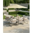 thumbnail image 2 of 9 FT Solar LED Patio Umbrella, 8 Ribs Outdoor Tilt Market Table Umbrella with 32 LED Lights for Pool, Deck, Backyard, 2 of 7