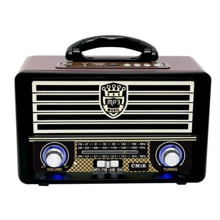 Radio Retro Parlante Mini Inalámbrico Portátil Con Mascota