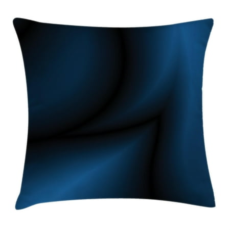 Navy Blue Cushions Navy Blue Decor Throw Pillow Cushion Cover, Deep Ocean Themed Dark Blue Colored Design with Reflections of Light Image, Decorative Square Accent Pillow Case, 16 X 16 Inches, Dark Blue, by Ambesonne ()