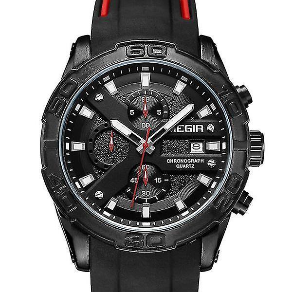 Megir 2055 Sport Watch Hombres Cuarzo Cronógrafo Reloj de pulsera