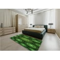 thumbnail image 5 of Ahgly Company Machine Washable Indoor Round Transitional Dark Lime Green Area Rugs, 6' Round, 5 of 7