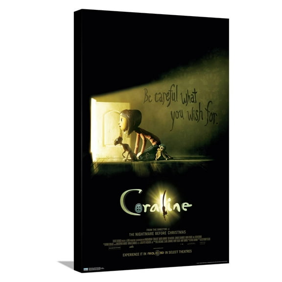 Coraline - Be Careful One Sheet Canvas Wall Poster, 14.725" x 22.375"