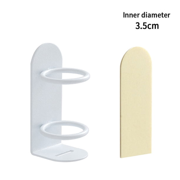 Matsuzay Gran oferta 2021, soporte para cepillo de dientes eléctrico, estante sin rastro montado en la pared, desagüe de Metal, estante de Juegos de accesorios de baño blanco
