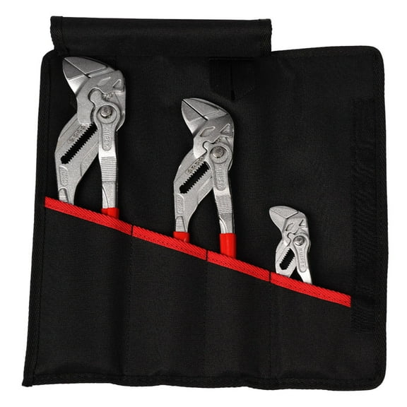 KNIPEX 00 19 55 S7 Set of Pliers Wrenches 3-Piece Chrome, 330mm Adjustable : KNIPEX