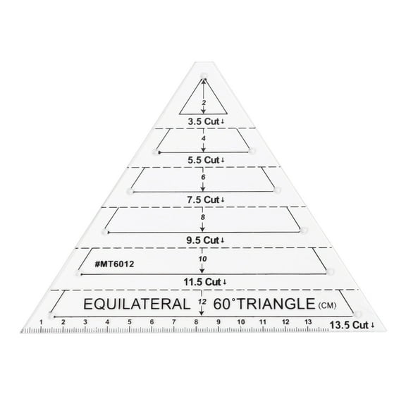 60 Degree Equilateral for Triangle Quilting Ruler Measure Beginner Accessories for Beginners Clothes Making