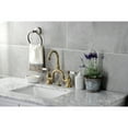 thumbnail image 2 of Kingston Brass KS7993PL English Country Bridge Bathroom Faucet with Brass Pop-up, Antique Brass, 2 of 7