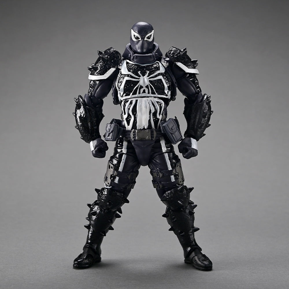 TIM Agent Venom Eugene "Flash" Thompson Full Body Movable Action Figure Model Replaceable Head, Hands Exquisite Gift Box Set