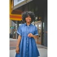 thumbnail image 2 of Tralilbee New Denim Short-sleeved Slim Waist Tutu Skirt, 2 of 6