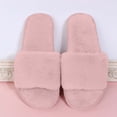 thumbnail image 6 of Fnooota Womens Slide Slippers, Indoor Soft Sole Non Slip Open Toe Fuzzy Slippers Bedroom Shoes Pink Size 9-9.5, 6 of 7