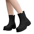thumbnail image 5 of KANG Stylish Women's Rain Shoes For Casual Wear For All Seasons Medium To High Heel For ComforT Rain Boots Collar Gardening Boots Ultra Lightweight Portable Garden Shoes, 5 of 9