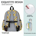 thumbnail image 5 of Sunflower and Stripe Black Pattern Backpack for School, Cute School Bag with Adjustable Shoulder Straps and Padded Back, 13.4"x11"x4.7", 5 of 5