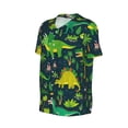 thumbnail image 2 of Rocae Dinosaurs and Flowers for Breathable Men's Baseball T-Shirt Fashionable Casual Baseball Jersey, Moisture-wicking Sportswear Large, 2 of 9