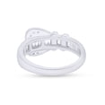 thumbnail image 4 of AFFY White Cubic Zirconia Belt Buckle Fashion Ring In 14k White Gold Over Sterling Silver, Ring Size-4, 4 of 9