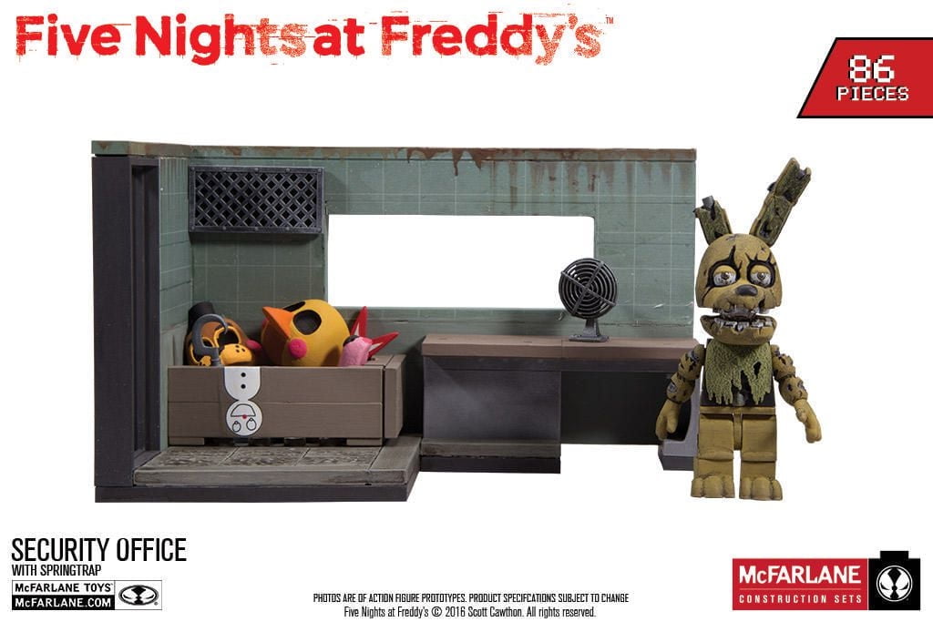 Five Nights at Freddy's Le bureau de sécurité, petit jeu de construction 86 pièces