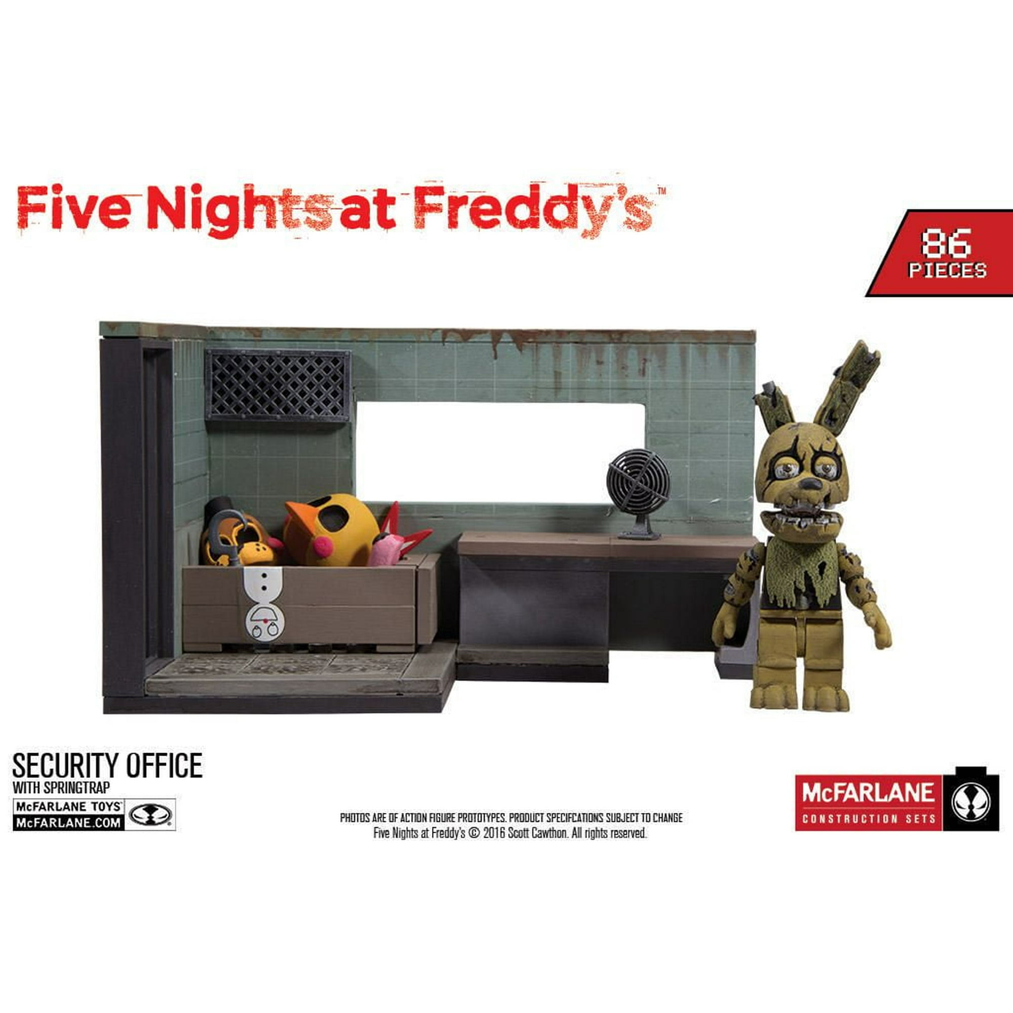 Five Nights at Freddy's The Security Office Small Construction Set