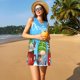 thumbnail image 3 of Easygdp Merry Christmas Gnome para Vestido Transpirable de Mujer, Vestido Suelto de Manga Corta con Pliegues y Bolsillos para el Verano, 3 of 7