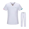 thumbnail image 4 of Conjunto de exfoliante para hombre y mujer, ropa de trabajo de esteticista, amigable con la piel, lavable a máquina, pantalones de manga corta, SG, 4 of 10