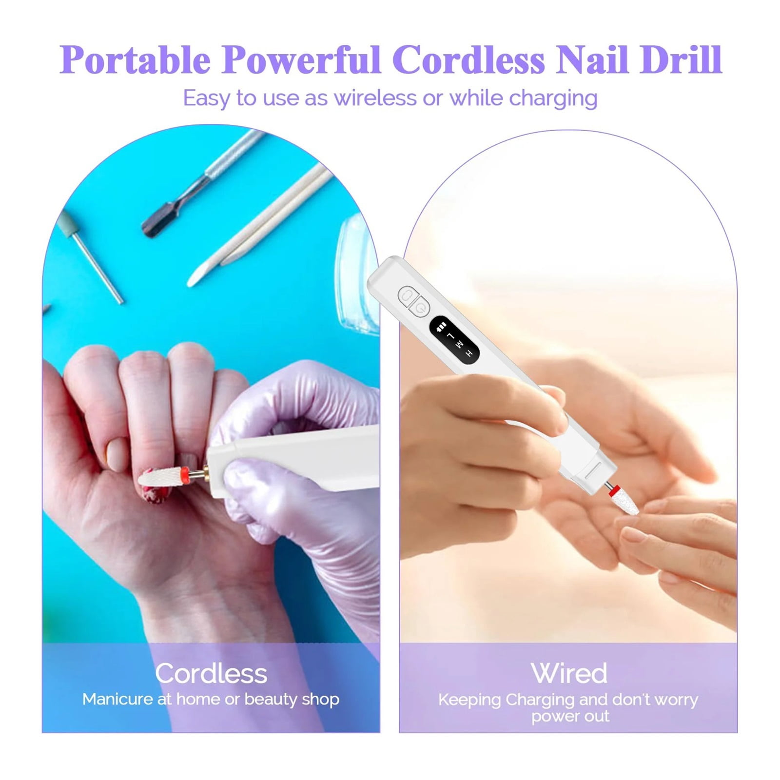 Electric Nail Polisher Drill Bits Professional Nails Grinding Polishing Dead Skin Removal Art Sanding File Pen Manicure Machine