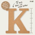 thumbnail image 5 of Plaid Unfinished Wood MDF 5" Letter for DIY Arts and Crafts, K, 5 of 8