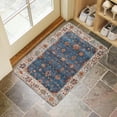 thumbnail image 4 of Boho Blue Carpet Door Mat Welcome Door Mat for Front Door, Home Entrance, Yard, Floor, Patio, Non Slip Spring Summer Welcome Mat Indoor Outdoor Doormat 30"*17", 4 of 6