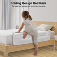 thumbnail image 2 of UNAPHO Barandilla de cama para niños pequeños, barandilla de cama abatible para cama individual, matrimonial, queen, king, litera, barandilla de cama infantil extra alta con sistema de seguridad de an, 2 of 5