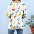 thumbnail image 5 of Yxbdin Happy Easter Shirts for Women Plus Size 3/4 Sleeve T Shirts Crew Neck Bunny Graphic Tee Funny Casual Easter Eggs Print Tops for Spring White XXXL, 5 of 7