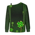 thumbnail image 5 of Chemises pour Femmes Mode Chandail Imprimé pour la Saint-Patrick Épaules Dénudées Graphique Manches Longues chandail, 5 of 5
