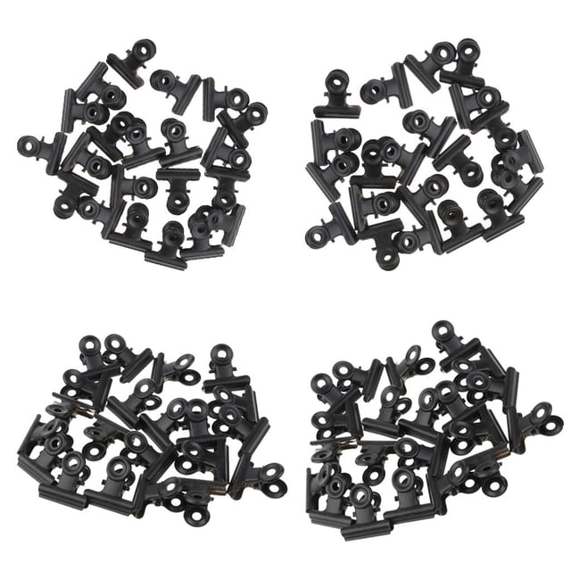 Paquete de 80 clips de papel de carpeta con bisagras de metal para manualidades, bolsas de alimentos, dibujos, fotografía kusrkot clips
