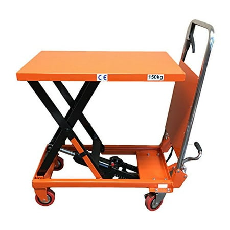 - CasterHQ - MIGHTY LIFT LT330 HYDRAULIC SCISSOR LIFT TABLE - FOLDING - 330 LB CAPACITY LIFT TABLE - Compact and Convenient Scissor Lift Table - Prevent Back Strain and Increase Productivity