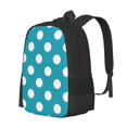 thumbnail image 1 of Disketp Sky Blue And White Polka Dot Mochila Minimalista de Gran Capacidad, Mochila de Viaje para Escuela, Trabajo o Uso Diario, 1 of 6
