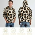 thumbnail image 3 of Beige Background Leopard Print Spots Oversized Hoodies For Men Teen Pullover With Pocket Mens Pullover Hoodie Sweatshirt S-5XL, 3 of 6