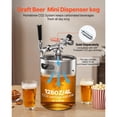 thumbnail image 4 of KFFKFF 128oz Mini Keg with Pressurized Tap System, 304 Stainless Steel Beer Dispenser Kit, Includes CO2 Regulator and Self-Closing Faucet, Maintains Freshness and Carbonation for Homebrew, Craft, 4 of 9