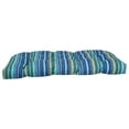 thumbnail image 2 of Blazing Needles Outdoor Rounded Back Loveseat Cushion, 42" x 19", Baranquilla Curacao, 2 of 3