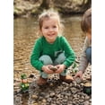 thumbnail image 4 of Loicainy Baby Toddler Boys Pants Set for St. Patrick's Day 6 12 18 24 Months 2T 3T  Long Sleeve Crew Neck Clover Sweatshirt with Striped Pants Infant Clothes, 4 of 9