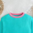 thumbnail image 4 of Otqutp Child Autumn Tops Children's Autumn Baby Color Contrast Sweater Fashionable Children's Round Neck Knit Sweaters 1 to 5 Years, 4 of 7