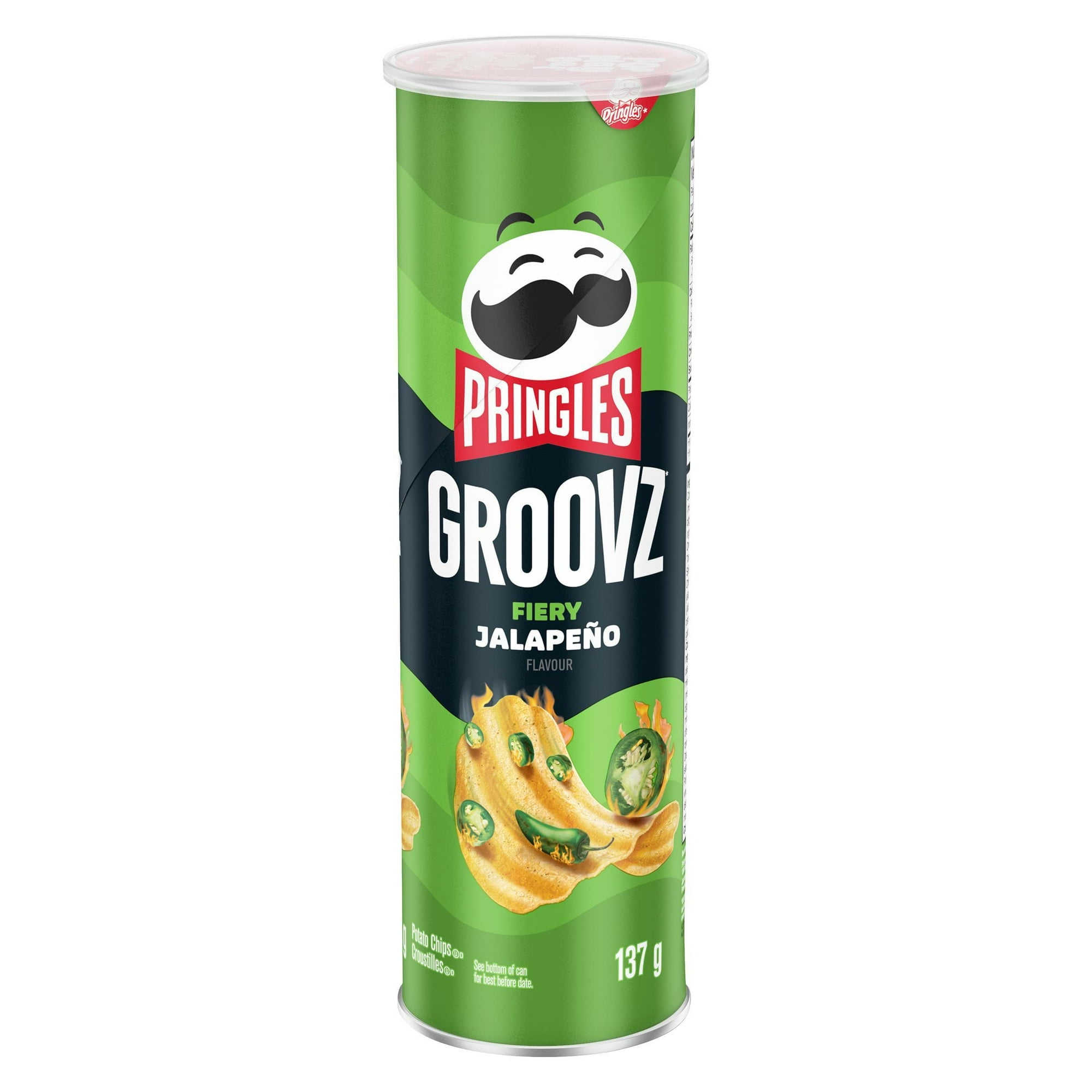 Croustilles Pringles Groovz Saveur de jalapeño enflammé, 137 g