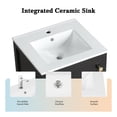 thumbnail image 5 of GDF Studio 20" Bathroom Vanity with Sink, Soft Closing Door, Storage Rack and Drawer, MDF Cabinet, Black, 5 of 9