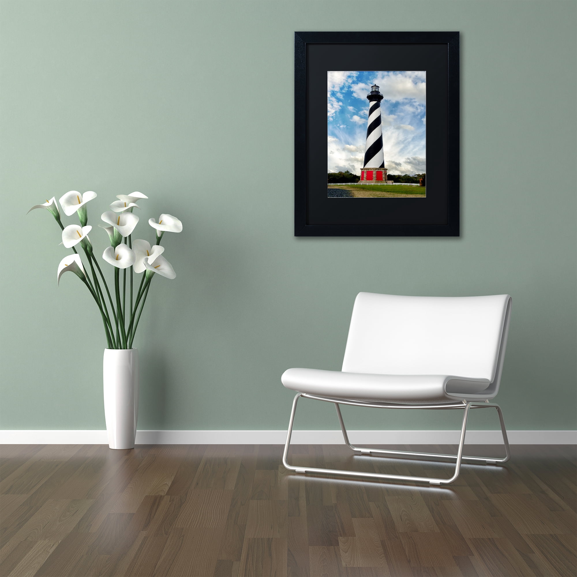 Trademark Fine Art 'Cape Hatteras Lighthouse' Black Framed Art by PIPA Fine Art