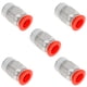 thumbnail image 1 of Conectores de aire de empuje únicos Bargains 5/16" con rosca macho, conector rápido de línea de aire de plástico de cobre niquelado 1/4" NPT, 5 piezas tono rojo plateado, 1 of 1